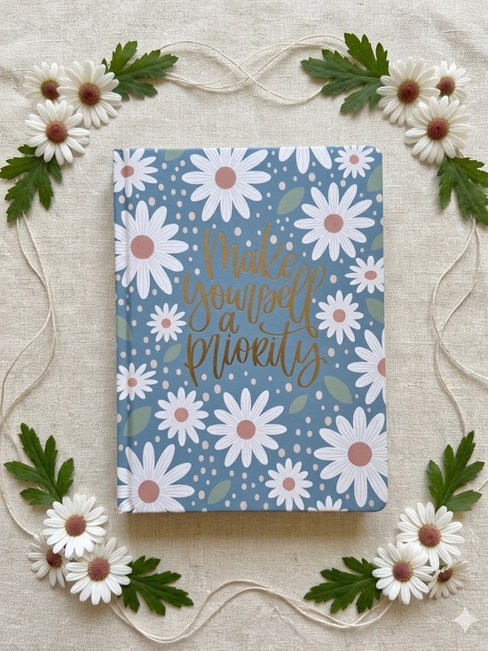 Other - NWT "Make Yourself a Priority" Floral Hardcover Journal